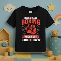 Rock Steady Boxing Knock Out Parkinson's Boxer Toddler T-Shirt thumb 3