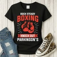 Rock Steady Boxing Knock Out Parkinson's Boxer Women's T-Shirt thumb 3