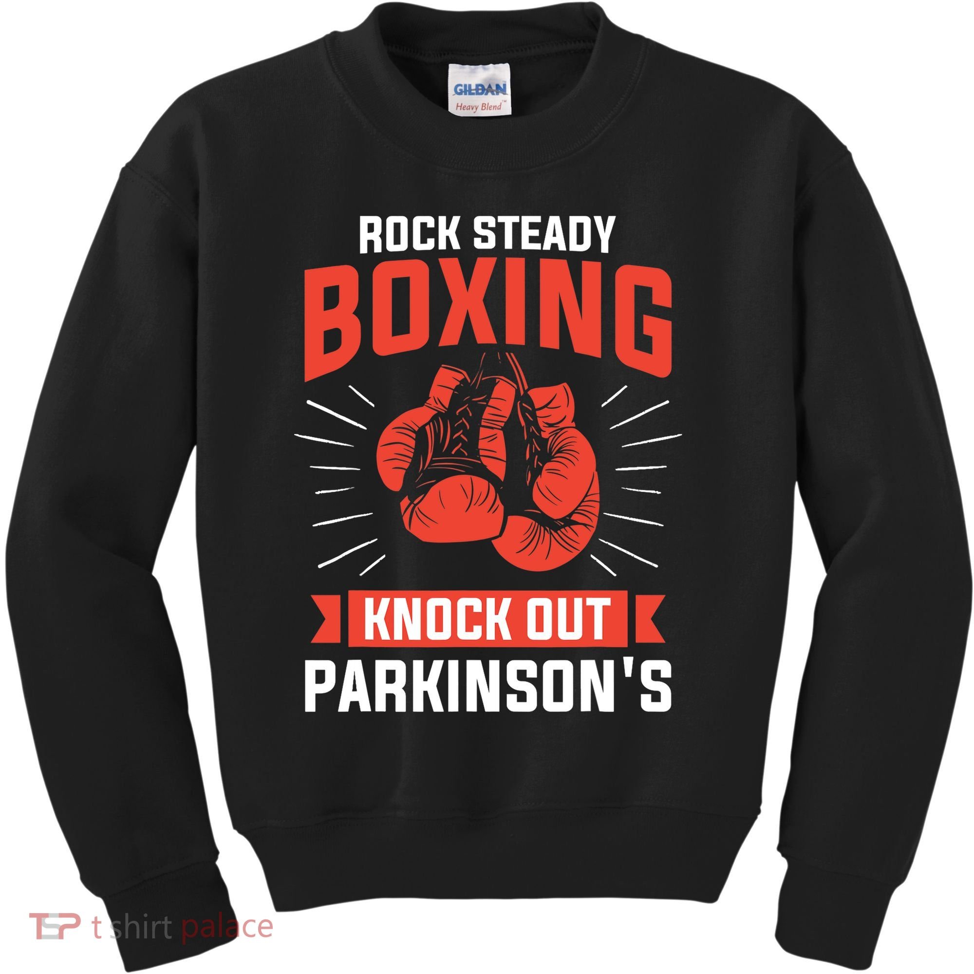 Rock Steady Boxing Knock Out Parkinson's Boxer Kids Sweatshirt