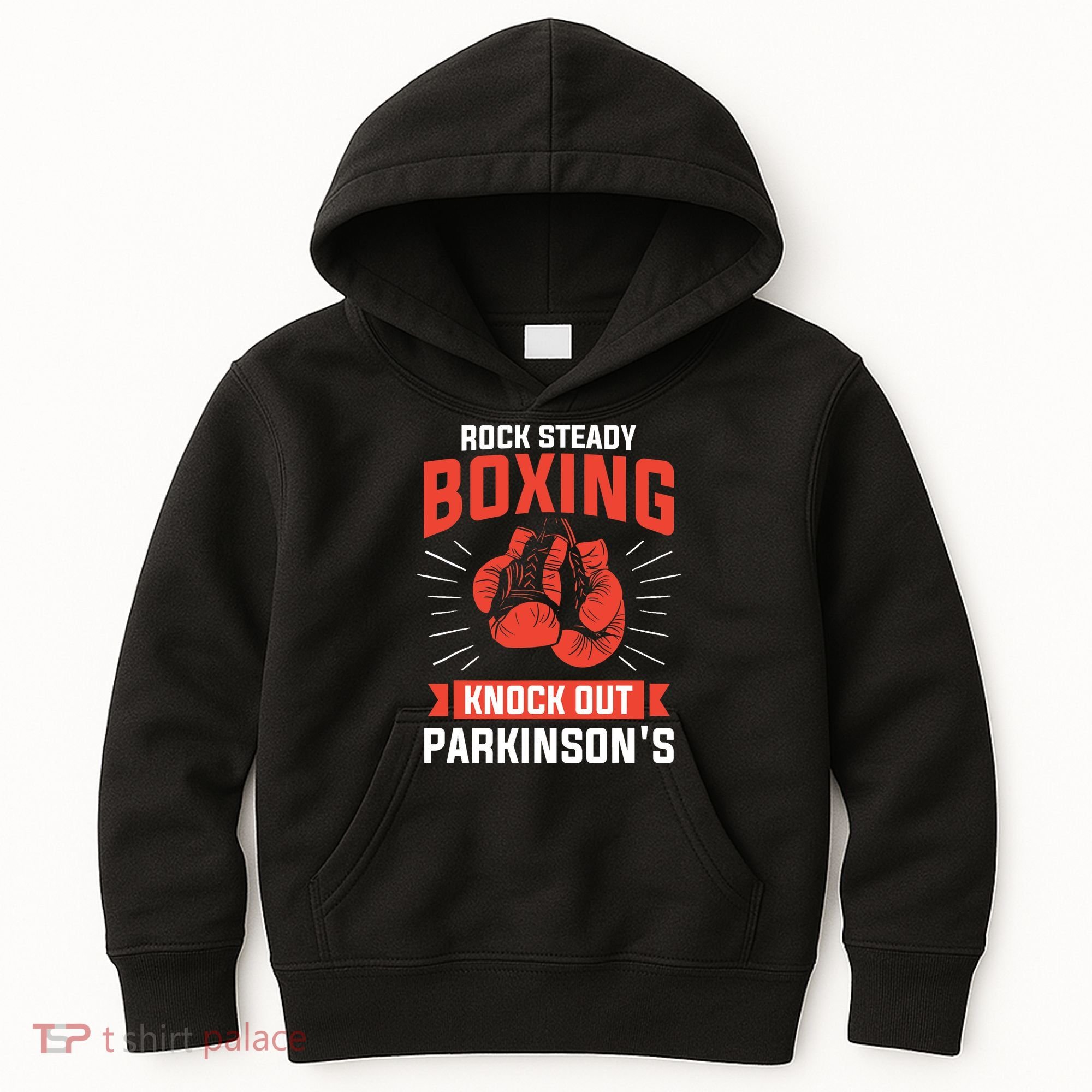 Rock Steady Boxing Knock Out Parkinson's Boxer Kids Hoodie