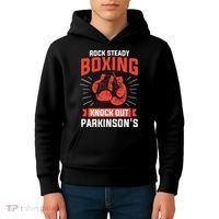 Rock Steady Boxing Knock Out Parkinson's Boxer Kids Hoodie thumb 4