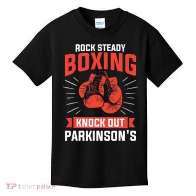 Rock Steady Boxing Knock Out Parkinson's Boxer Kids T-Shirt