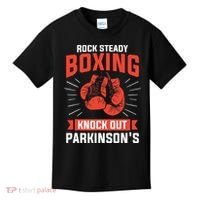 Rock Steady Boxing Knock Out Parkinson's Boxer Kids T-Shirt thumb 0