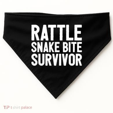 Rattle Snake Bite Survivor Rattlesnake Hospital USA-Made Doggie Bandana