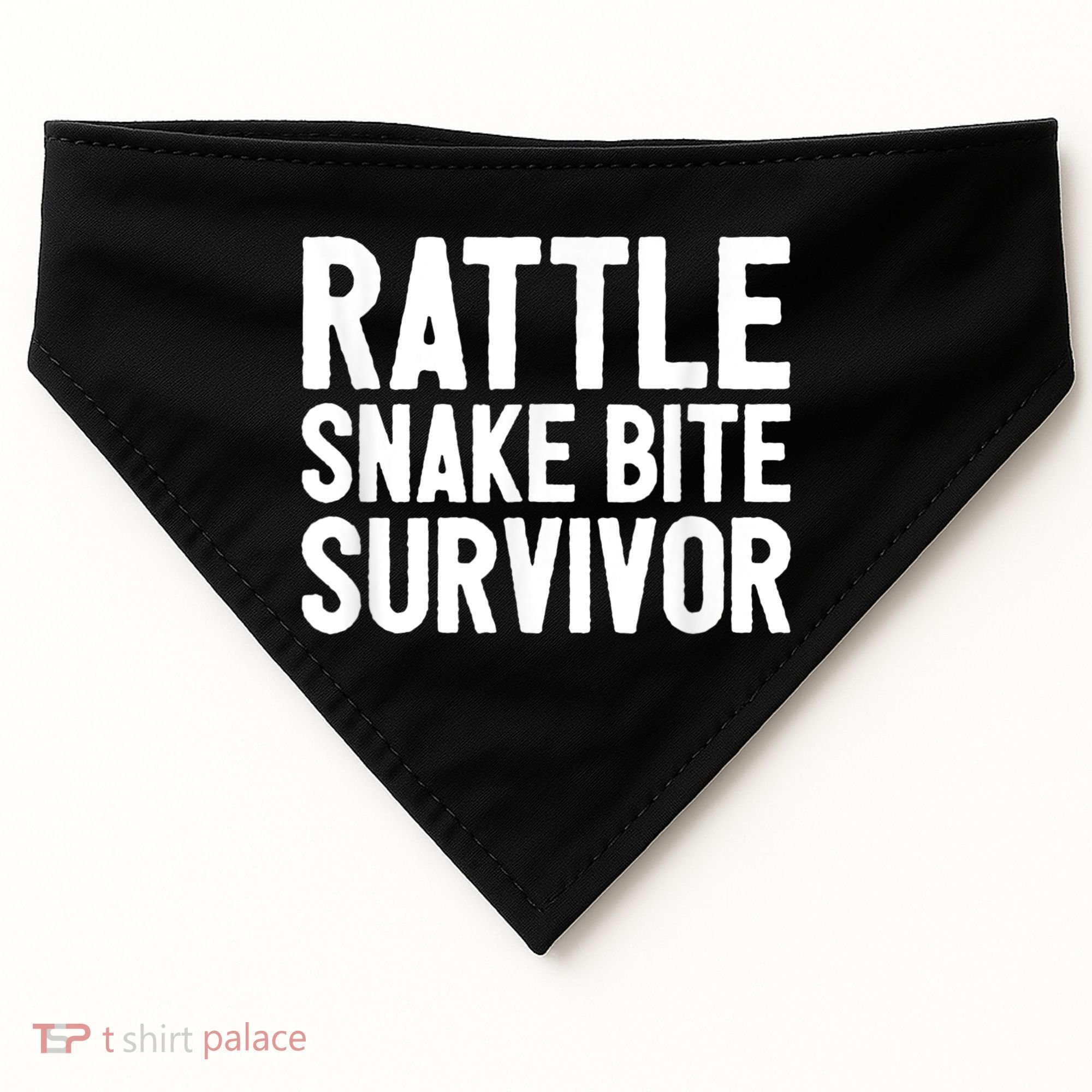 Rattle Snake Bite Survivor Rattlesnake Hospital USA-Made Doggie Bandana