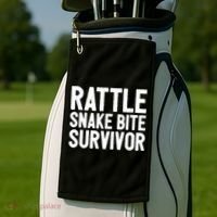 Rattle Snake Bite Survivor Rattlesnake Hospital Golf Towel thumb 2