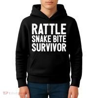 Rattle Snake Bite Survivor Rattlesnake Hospital Kids Hoodie thumb 4