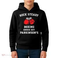 Rock Steady Boxing Knock Out Parkinsons Kids Hoodie thumb 4