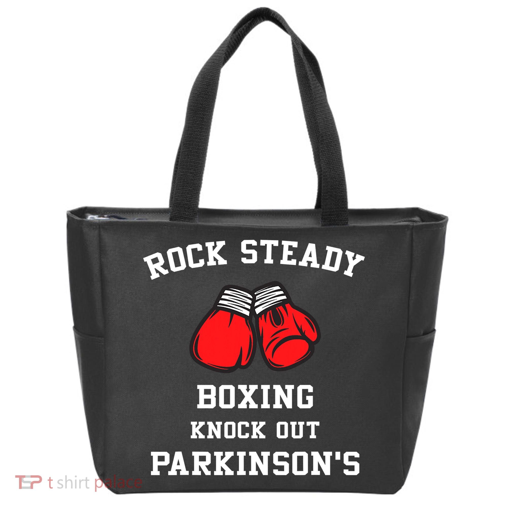 Rock Steady Boxing Knock Out Parkinsons Tote Bag