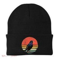 Retro Starling Bird Animal Birdwatcher Bird Lover Beanie thumb 0