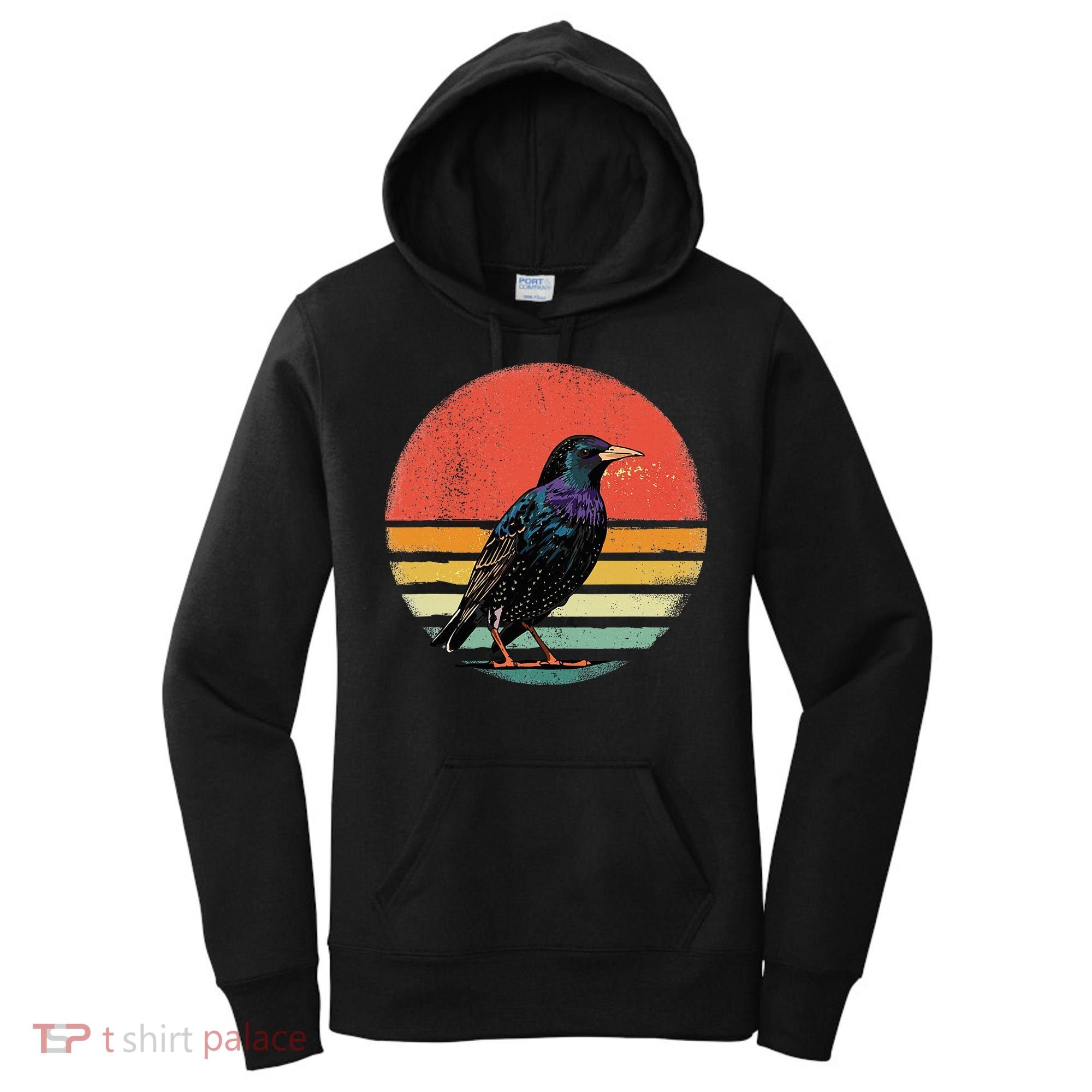 Retro Starling Bird Animal Birdwatcher Bird Lover Women's Hoodie