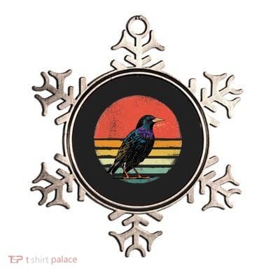 Retro Starling Bird Animal Birdwatcher Bird Lover Ornament