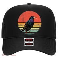 Retro Starling Bird Animal Birdwatcher Bird Lover Hat thumb 0