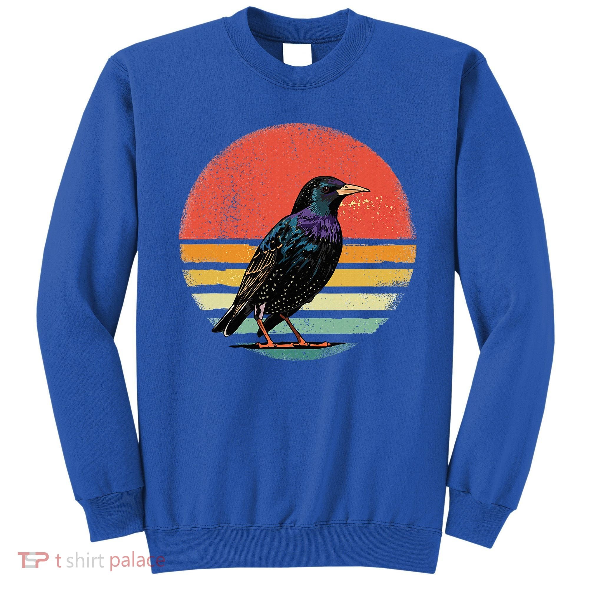 Retro Starling Bird Animal Birdwatcher Bird Lover Sweatshirt