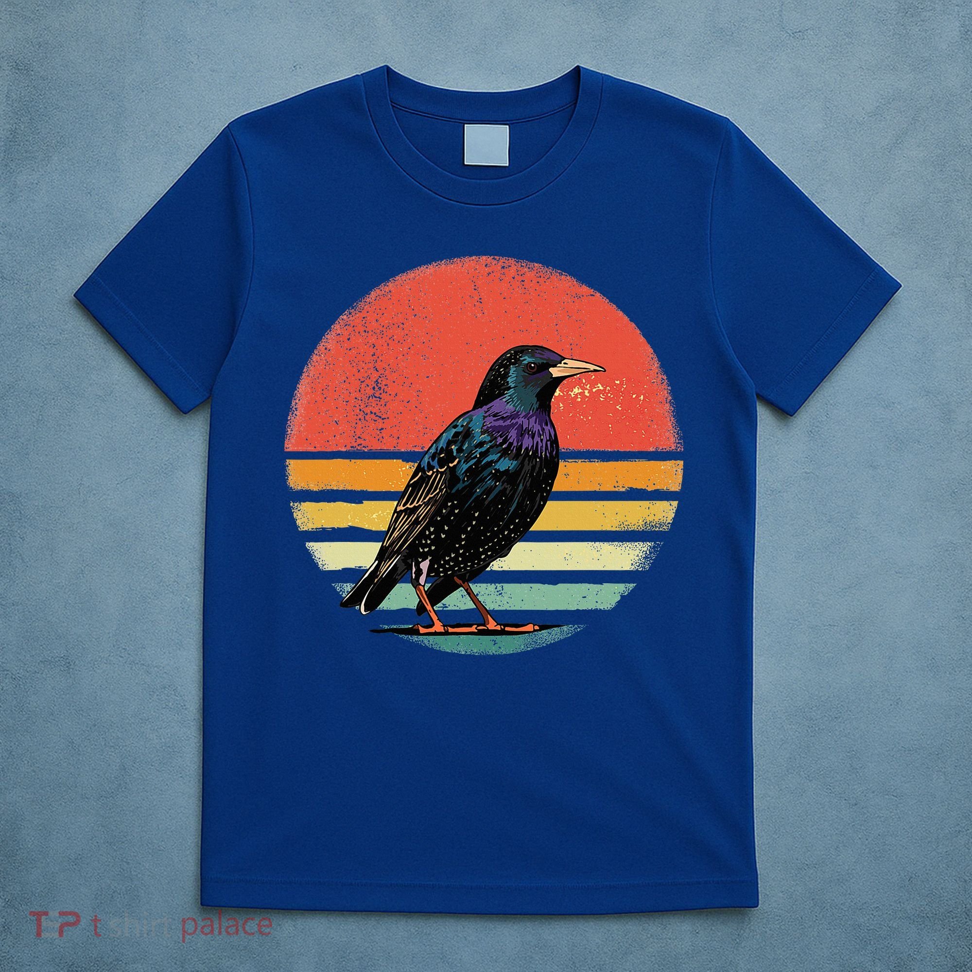 Retro Starling Bird Animal Birdwatcher Bird Lover T-Shirt