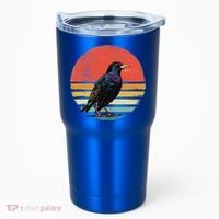 Retro Starling Bird Animal Birdwatcher Bird Lover Tumbler thumb 0