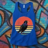 Retro Starling Bird Animal Birdwatcher Bird Lover Women's Tank Top thumb 3