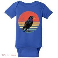 Retro Starling Bird Animal Birdwatcher Bird Lover Baby Bodysuit thumb 0
