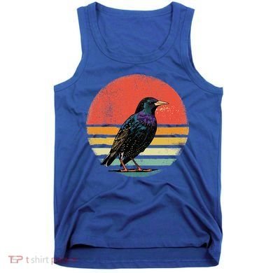 Retro Starling Bird Animal Birdwatcher Bird Lover Tank Top