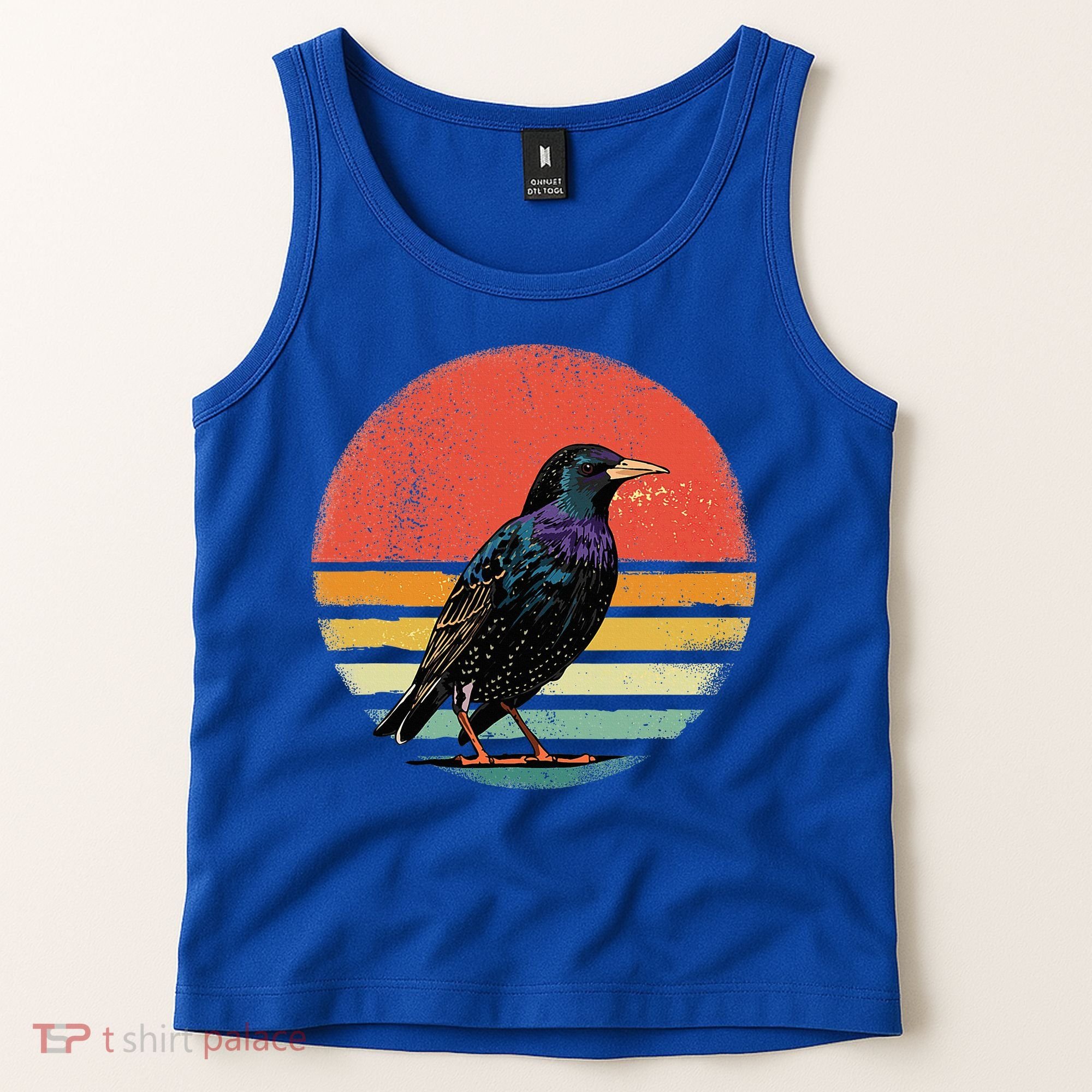 Retro Starling Bird Animal Birdwatcher Bird Lover Tank Top