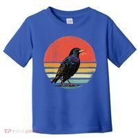Retro Starling Bird Animal Birdwatcher Bird Lover Toddler T-Shirt thumb 0