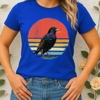 Retro Starling Bird Animal Birdwatcher Bird Lover Women's T-Shirt thumb 2