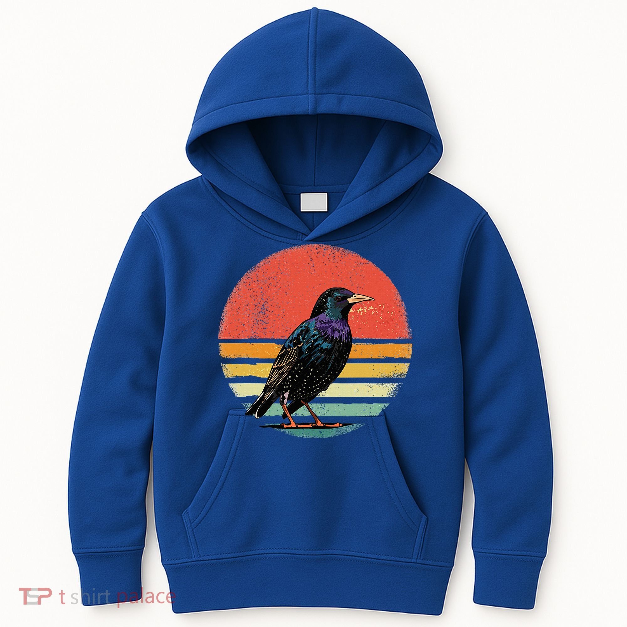 Retro Starling Bird Animal Birdwatcher Bird Lover Kids Hoodie