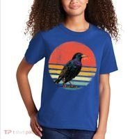 Retro Starling Bird Animal Birdwatcher Bird Lover Kids T-Shirt thumb 2