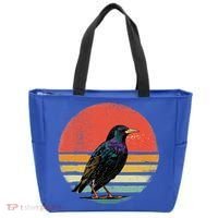 Retro Starling Bird Animal Birdwatcher Bird Lover Tote Bag thumb 0