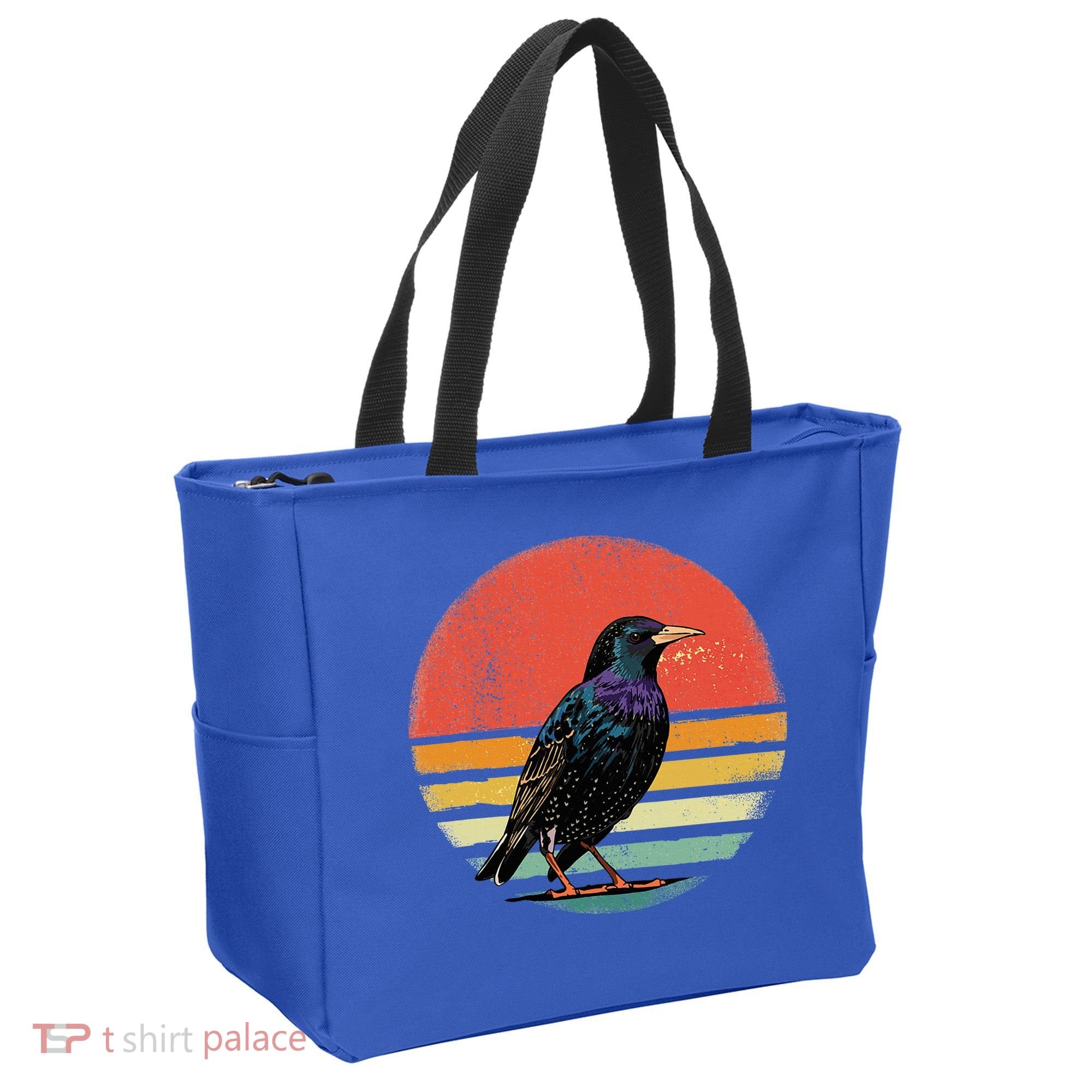 Retro Starling Bird Animal Birdwatcher Bird Lover Tote Bag