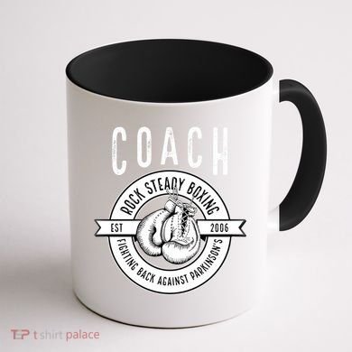 Rock Steady Boxing Coach Fight ParkinsonS Great Gift Coffee Mug back