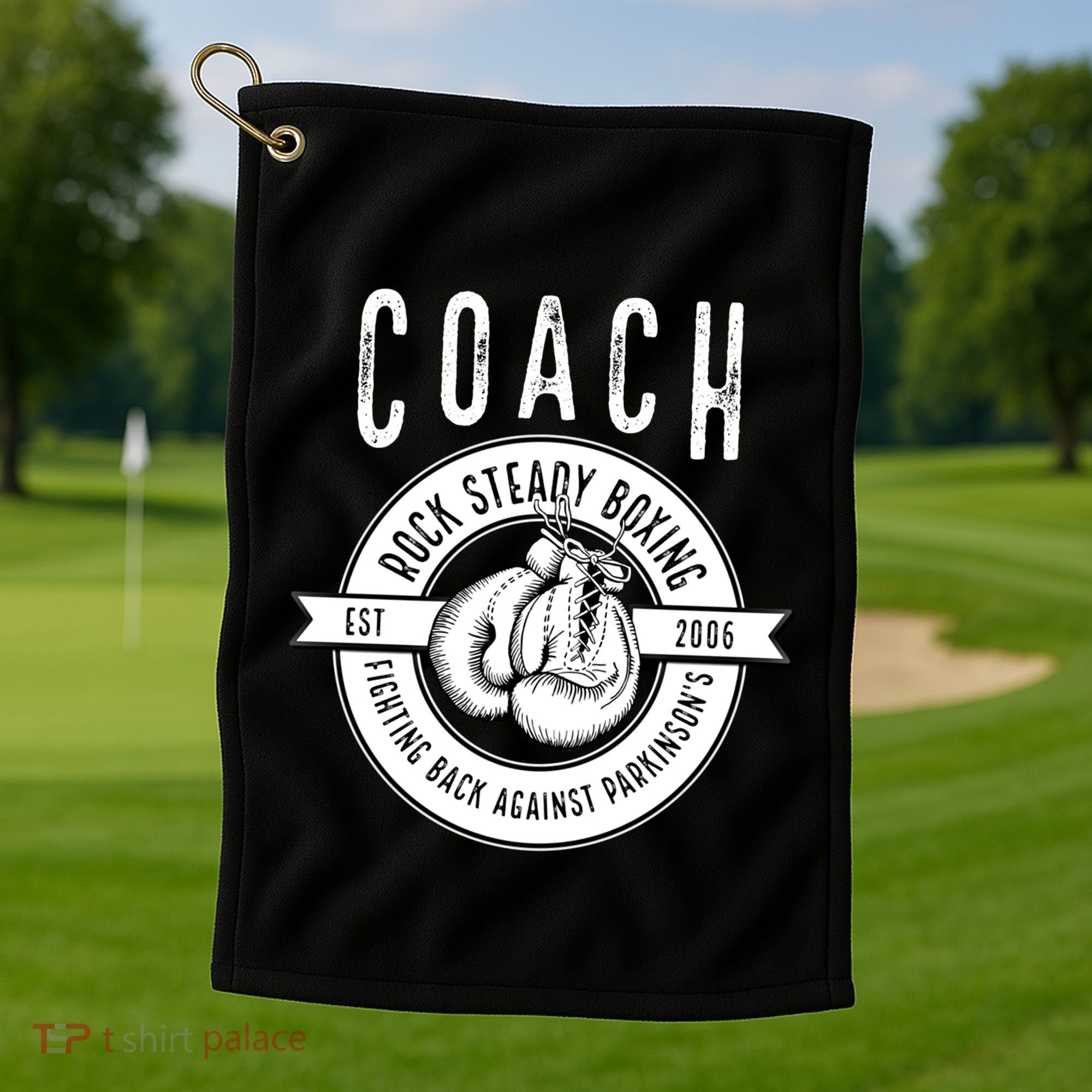 Rock Steady Boxing Coach Fight ParkinsonS Great Gift Golf Towel