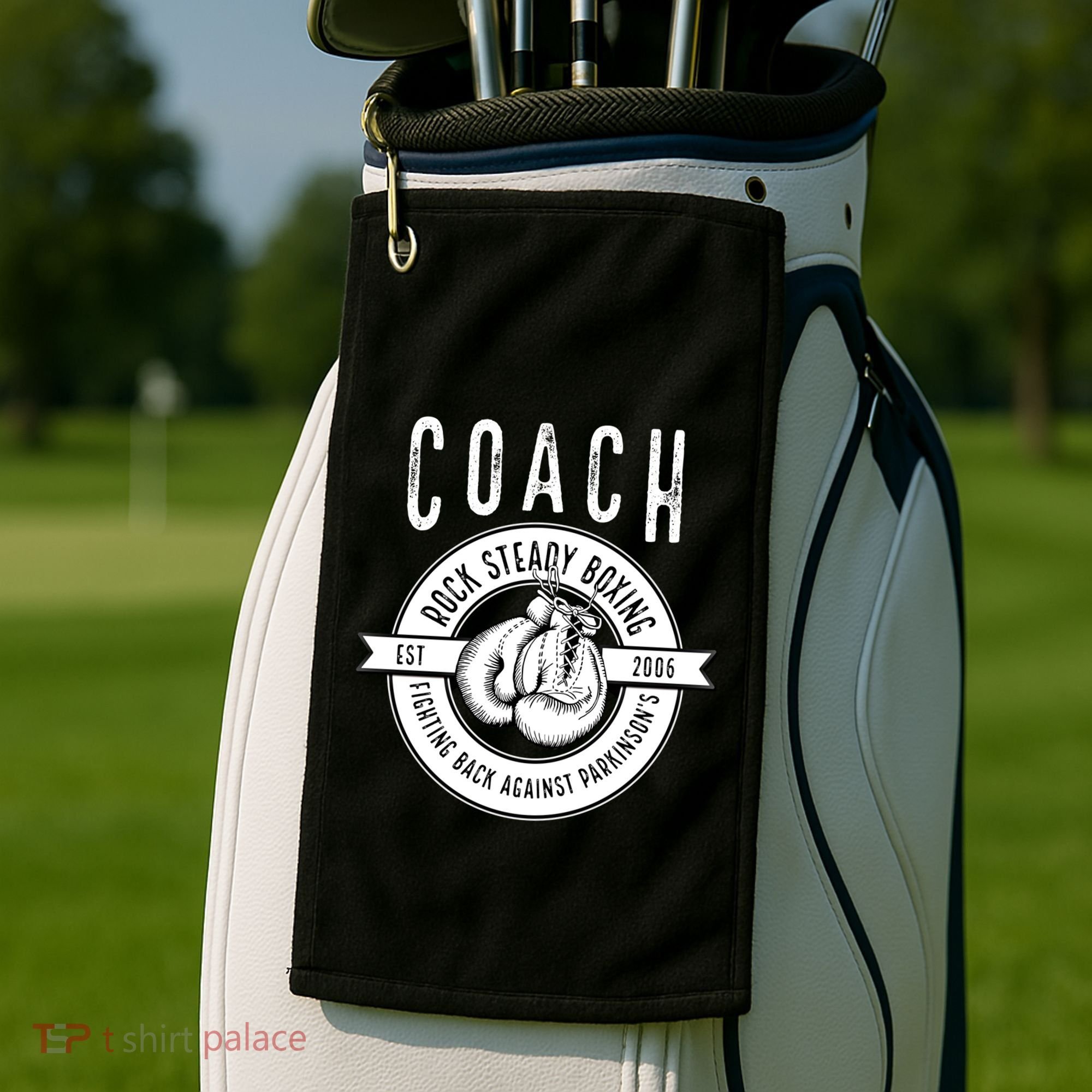 Rock Steady Boxing Coach Fight ParkinsonS Great Gift Golf Towel