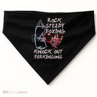 Rock Steady Boxing Knock Out Parkinsons Gift USA-Made Doggie Bandana thumb 0