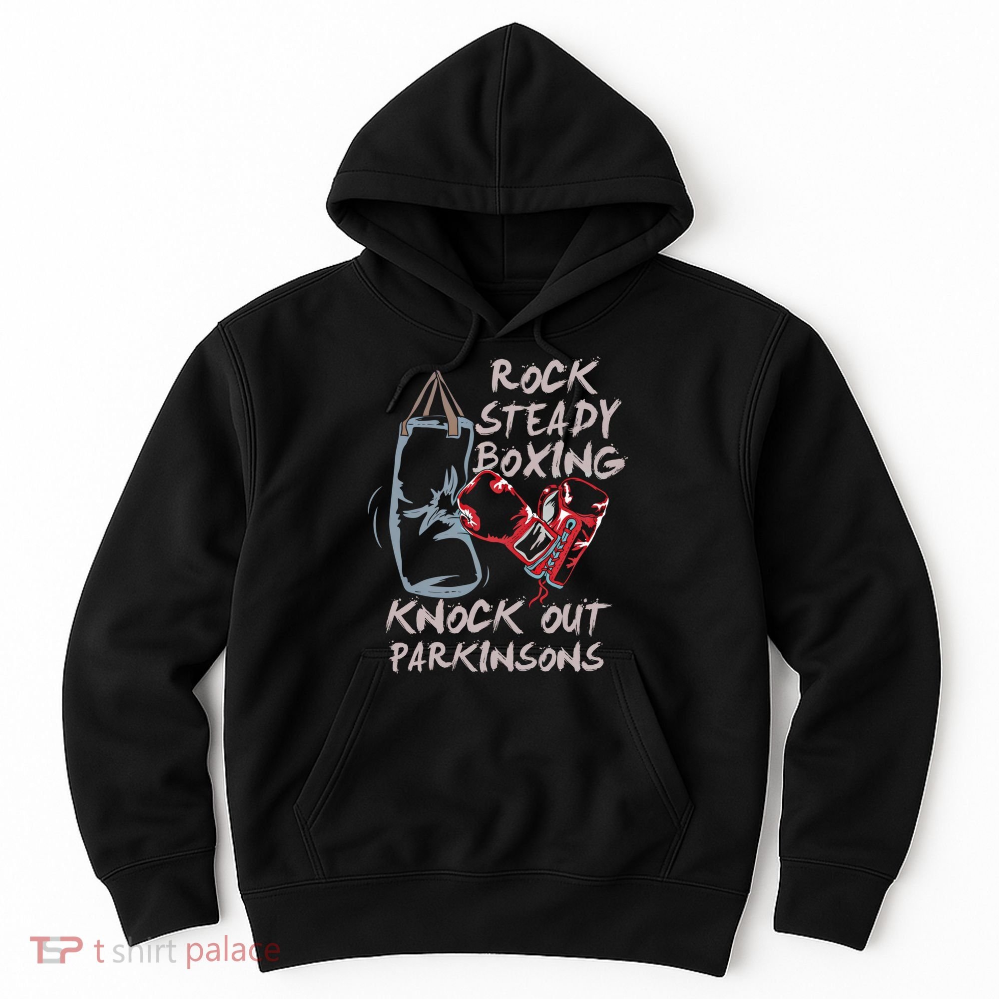Rock Steady Boxing Knock Out Parkinsons Gift Hoodie