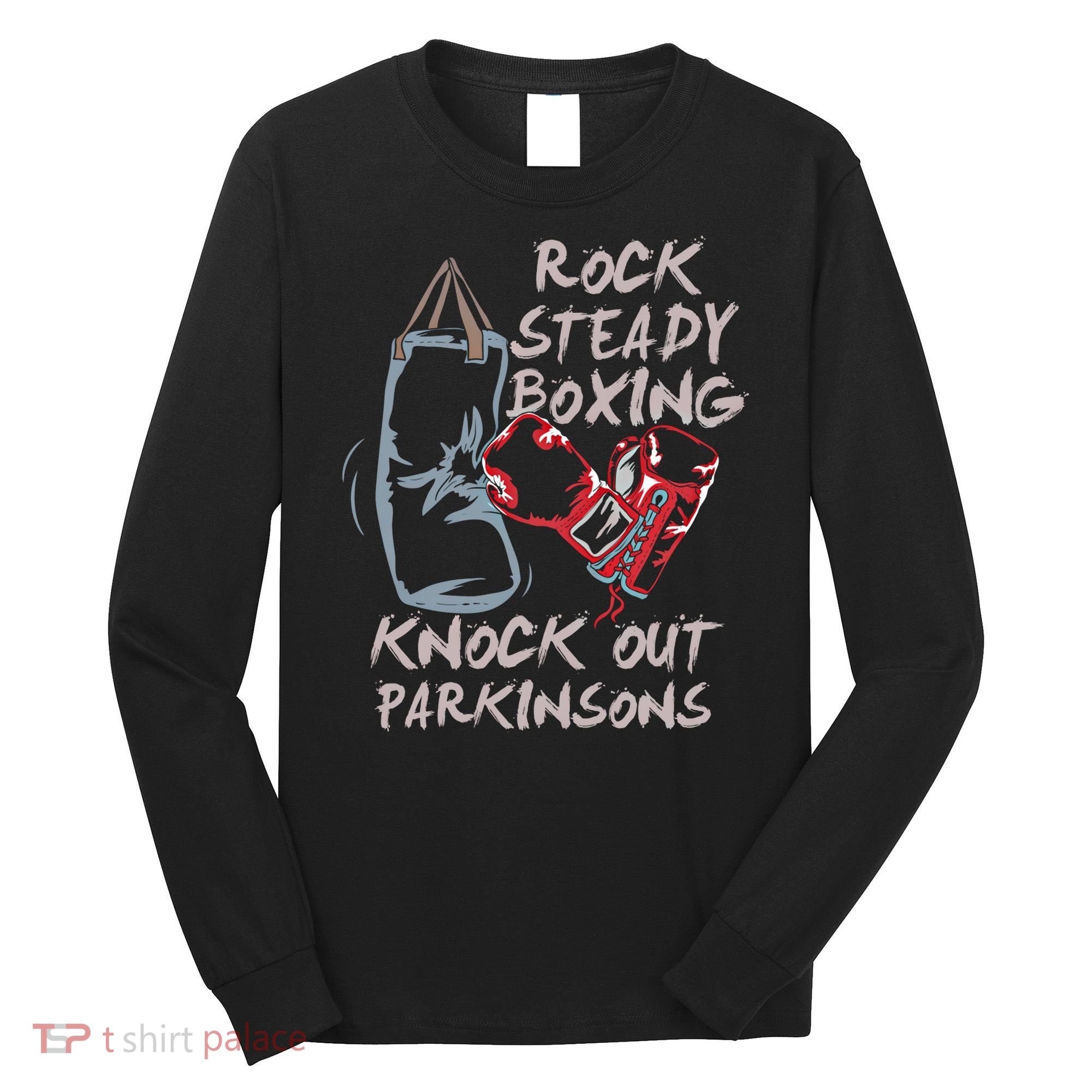 Rock Steady Boxing Knock Out Parkinsons Gift Long Sleeve Shirt