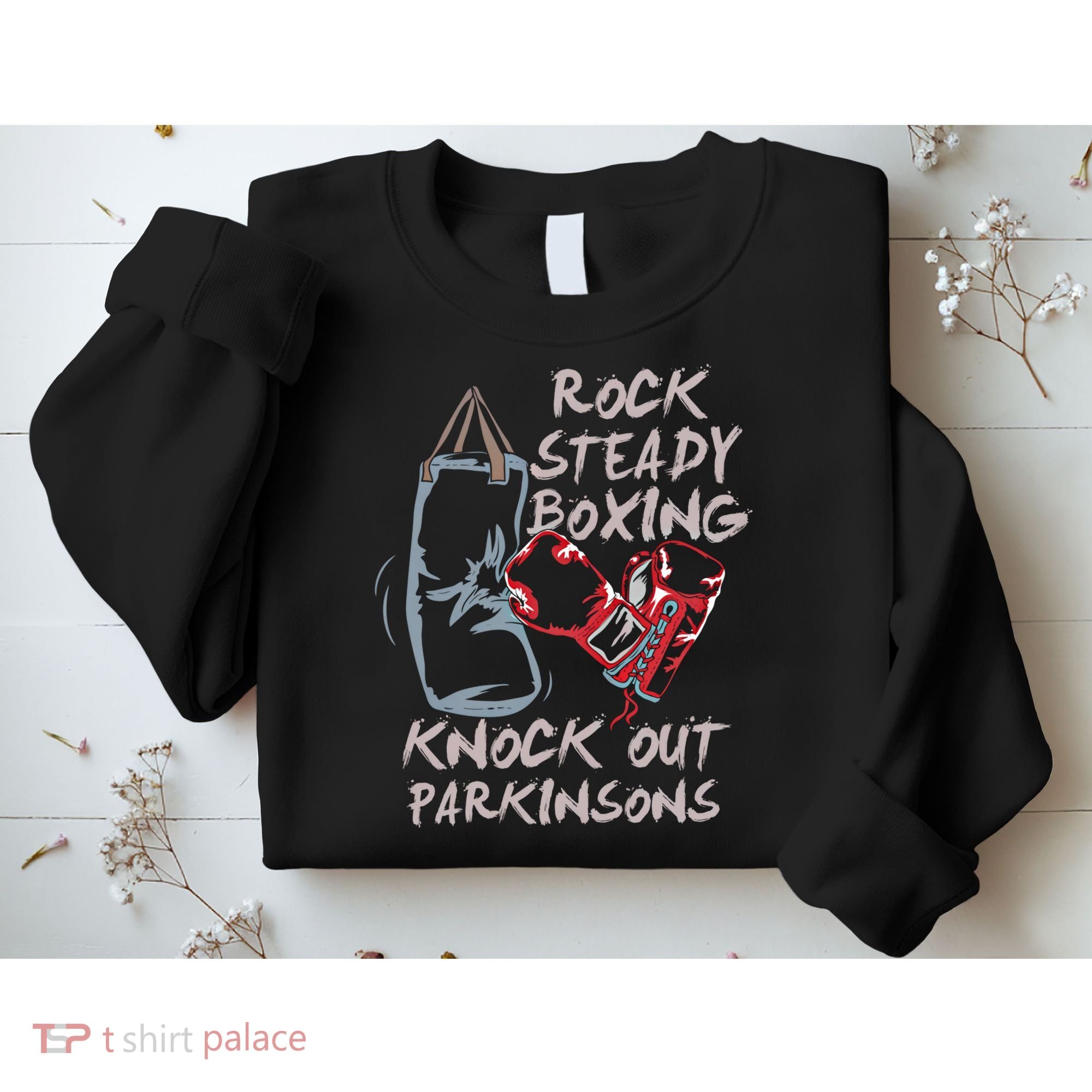 Rock Steady Boxing Knock Out Parkinsons Gift Sweatshirt