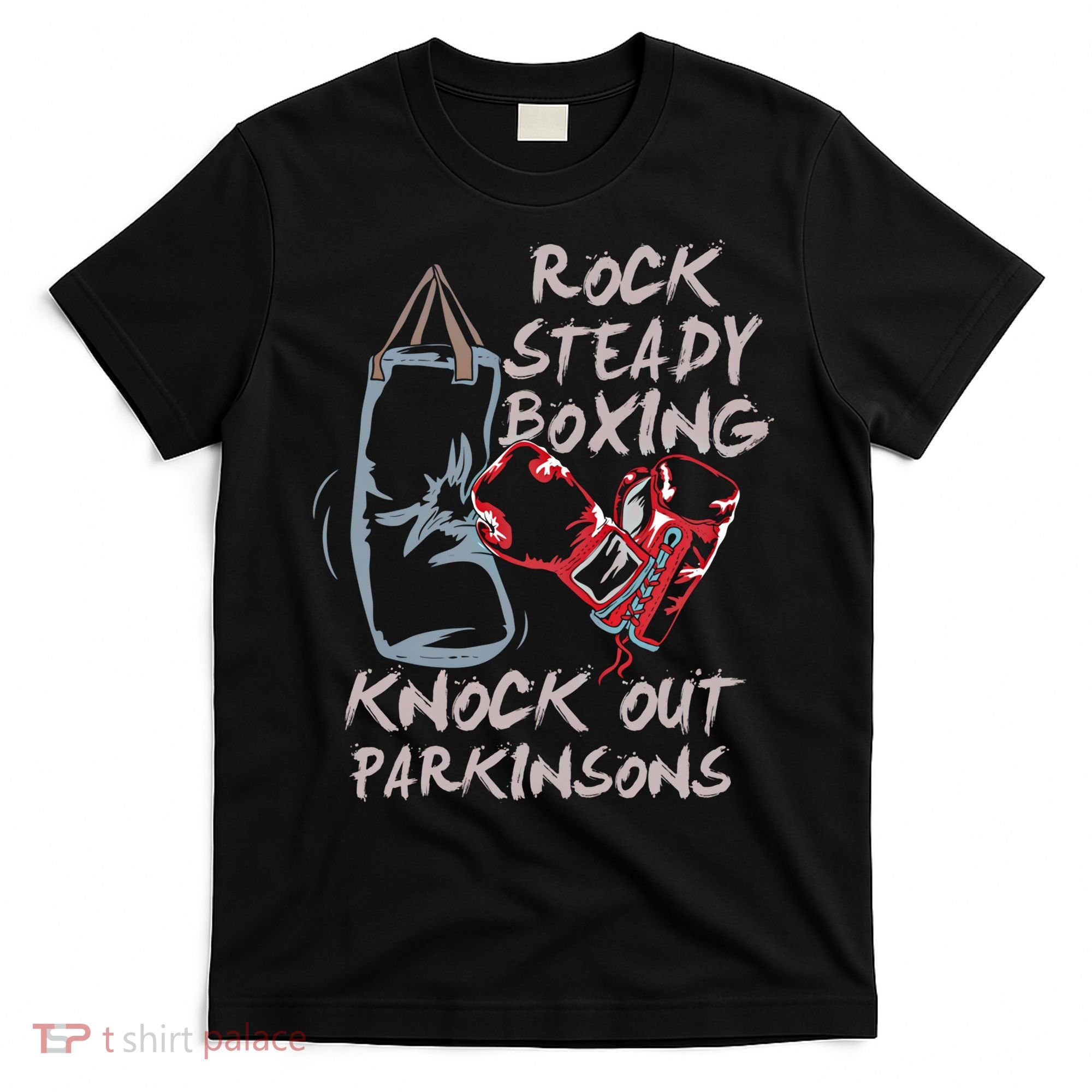 Rock Steady Boxing Knock Out Parkinsons Gift T-Shirt