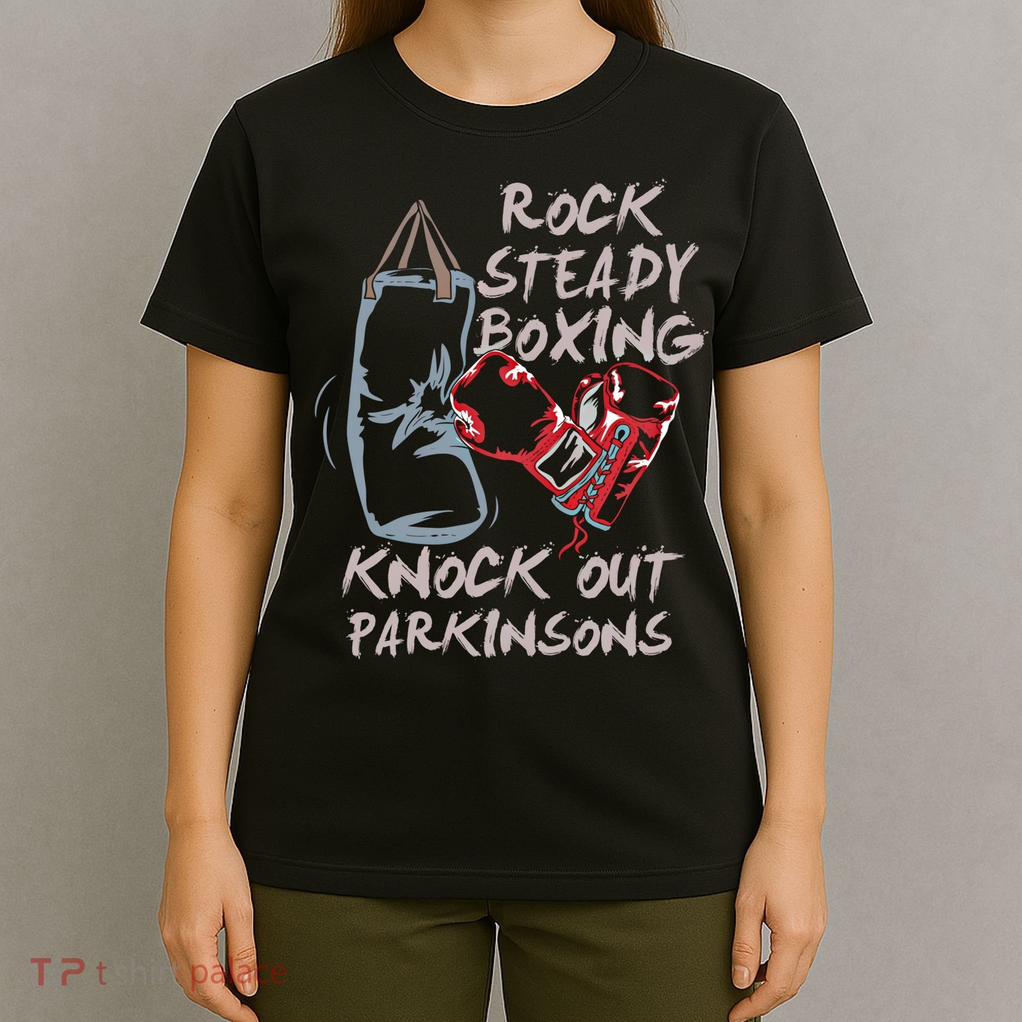 Rock Steady Boxing Knock Out Parkinsons Gift T-Shirt