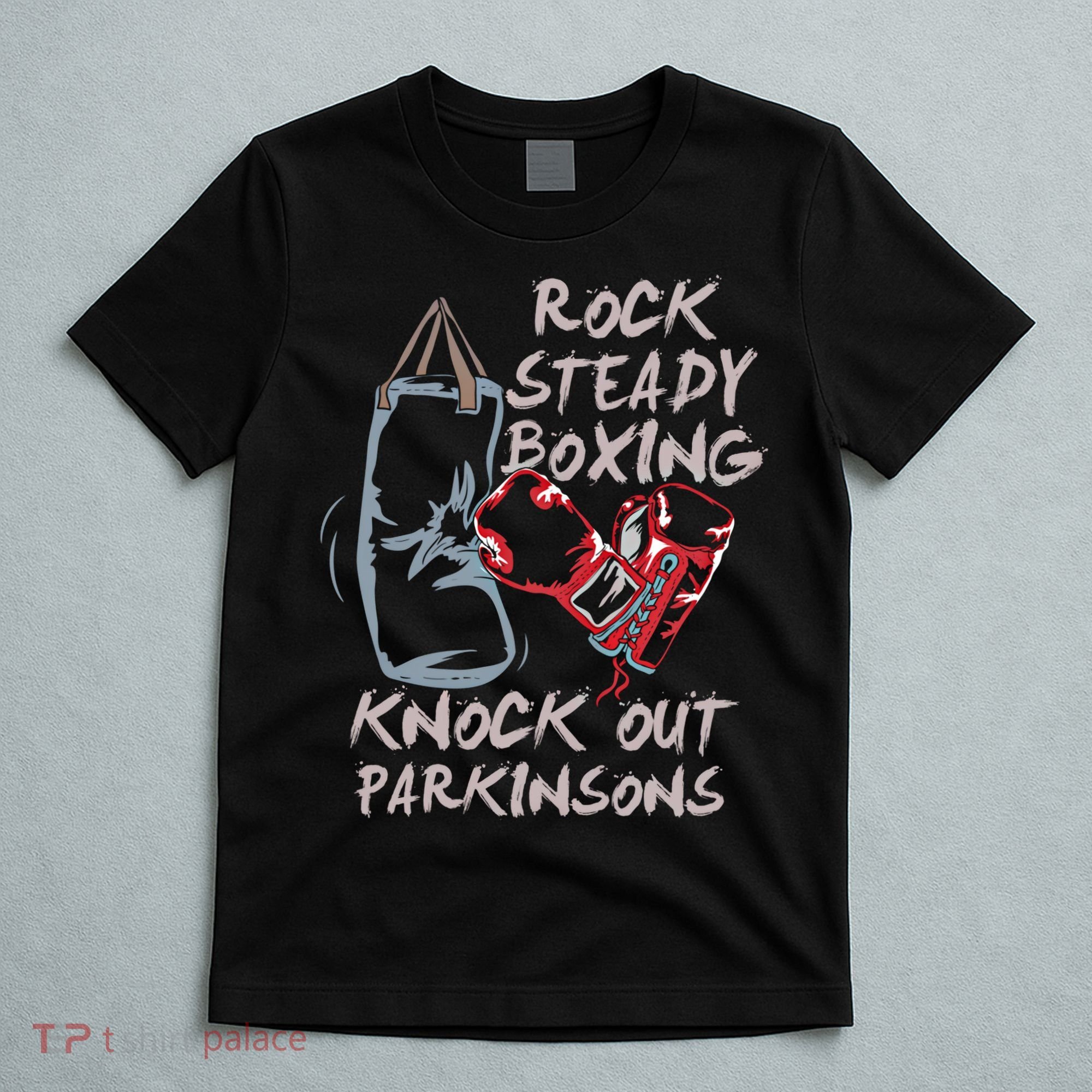 Rock Steady Boxing Knock Out Parkinsons Gift T-Shirt