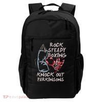 Rock Steady Boxing Knock Out Parkinsons Gift Backpack thumb 0