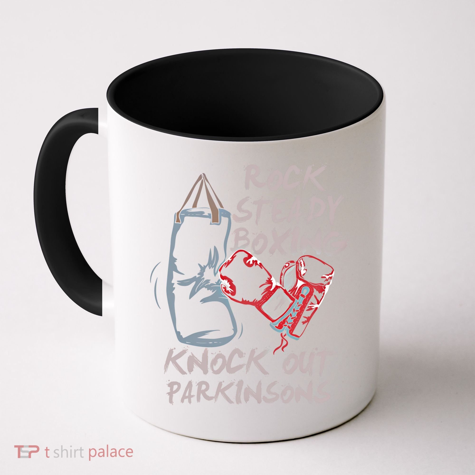 Rock Steady Boxing Knock Out Parkinsons Gift Coffee Mug