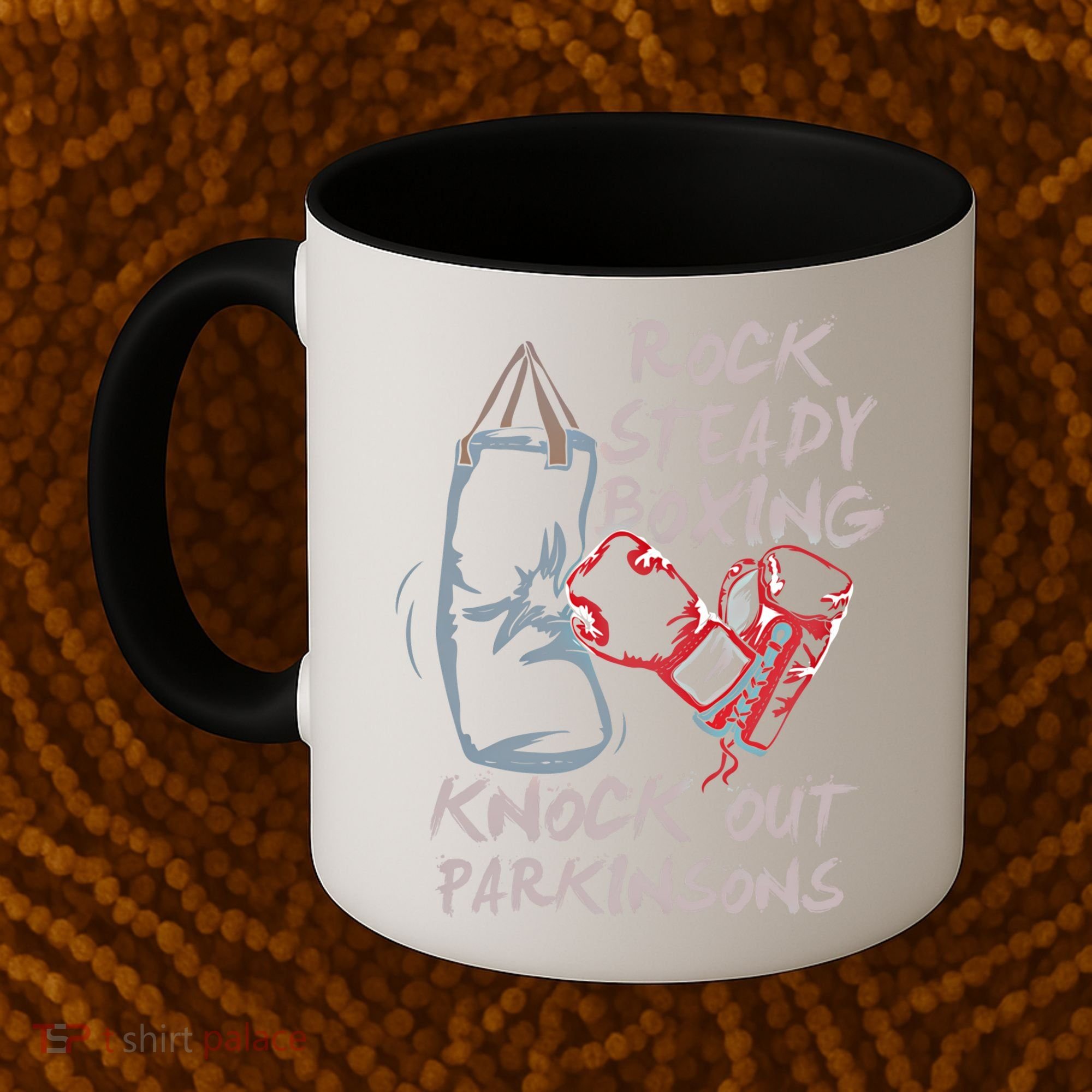 Rock Steady Boxing Knock Out Parkinsons Gift Coffee Mug