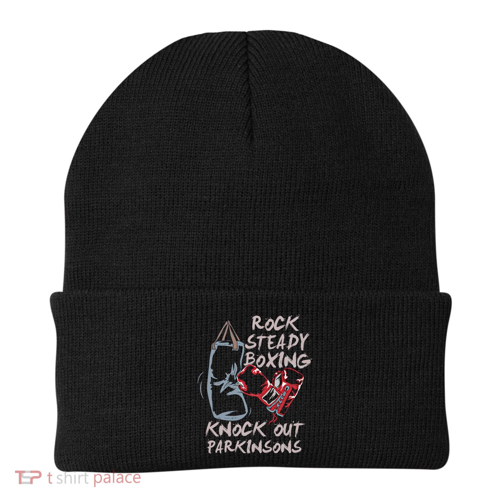 Rock Steady Boxing Knock Out Parkinsons Gift Beanie