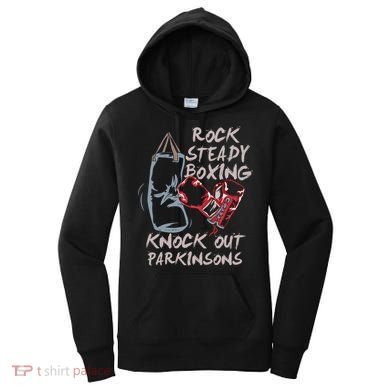 Rock Steady Boxing Knock Out Parkinsons Gift Women's Hoodie
