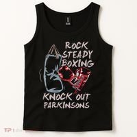 Rock Steady Boxing Knock Out Parkinsons Gift Tank Top thumb 2