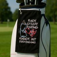 Rock Steady Boxing Knock Out Parkinsons Gift Golf Towel thumb 2