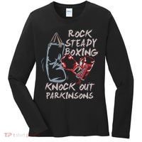 Rock Steady Boxing Knock Out Parkinsons Gift Women's Long Sleeve Shirt thumb 0