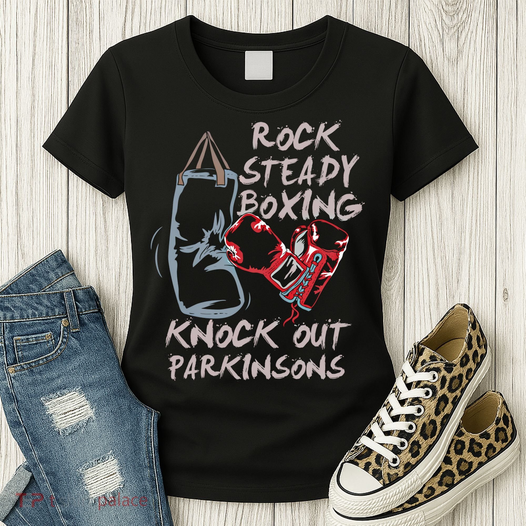 Rock Steady Boxing Knock Out Parkinsons Gift Women's T-Shirt