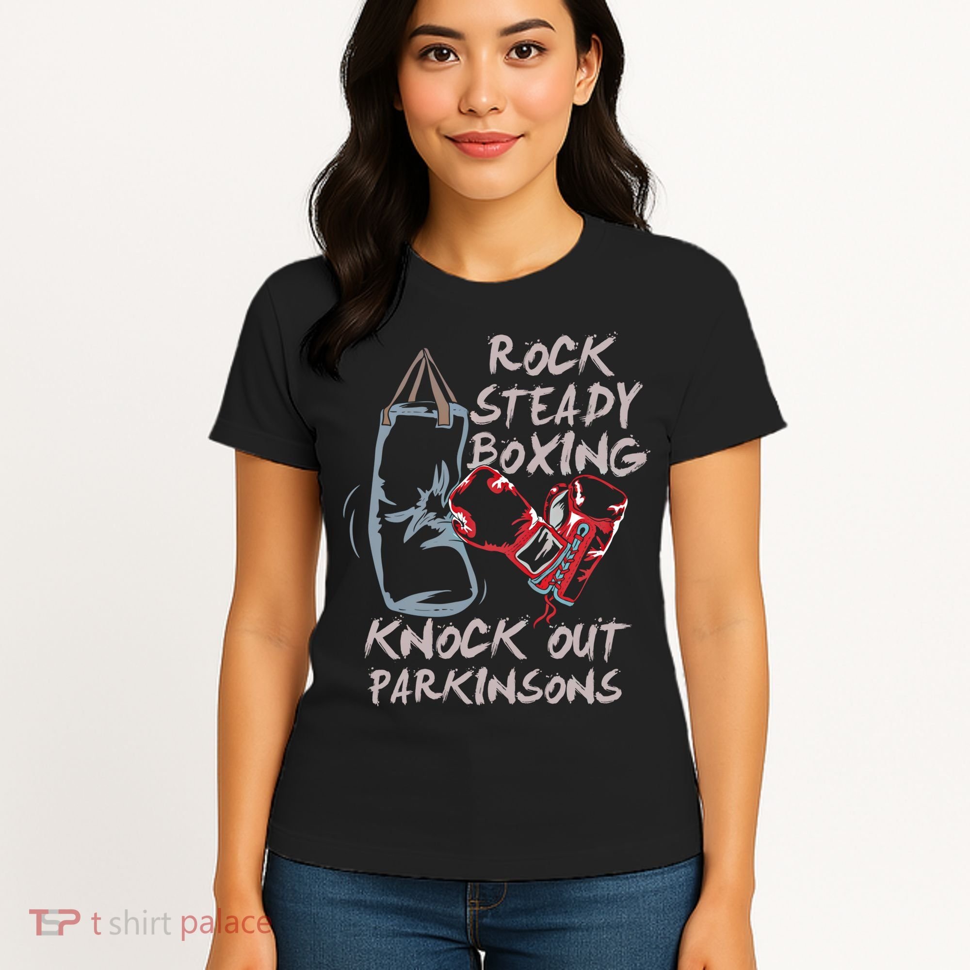 Rock Steady Boxing Knock Out Parkinsons Gift Women's T-Shirt